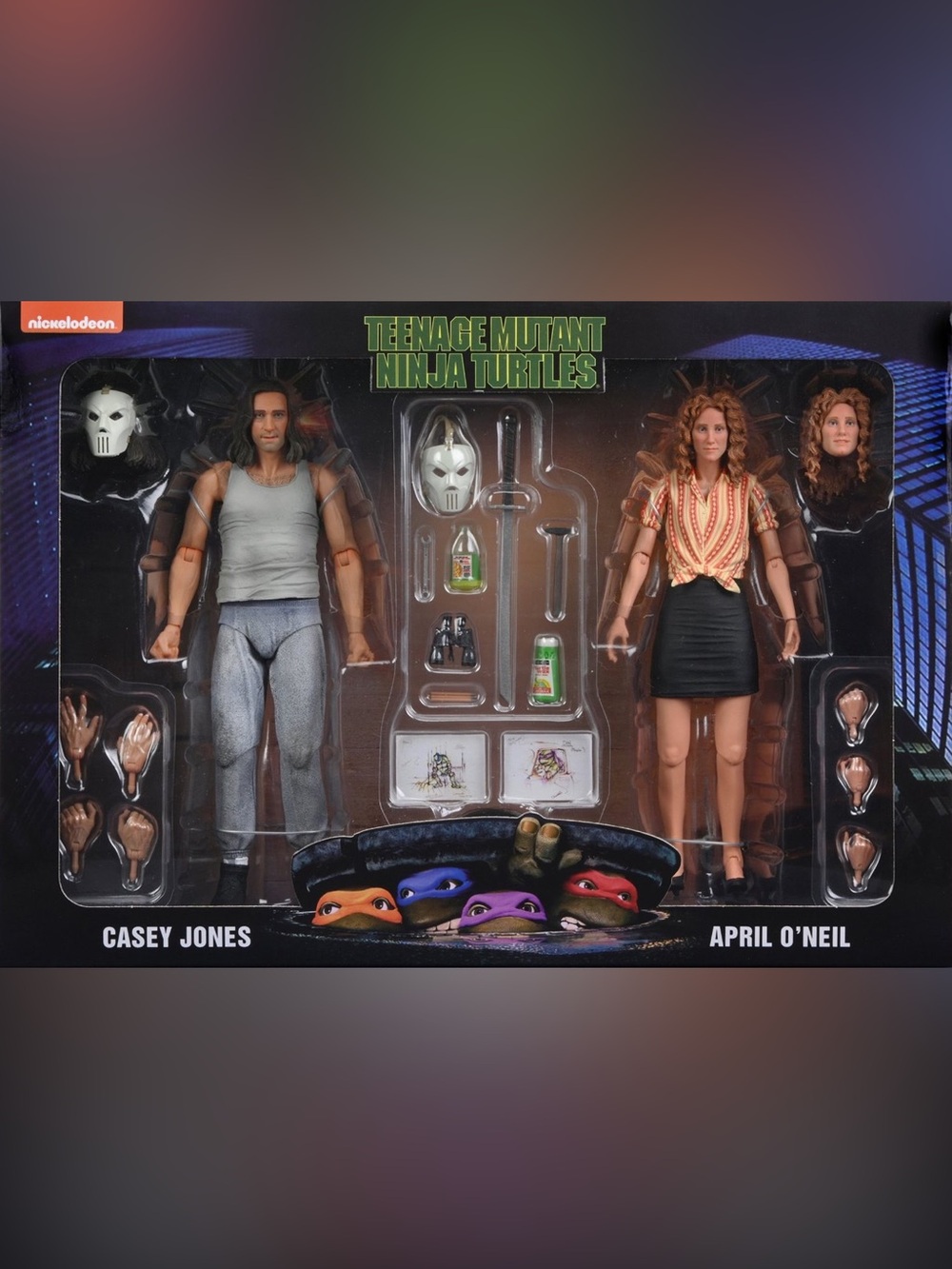 NECA TMNT 1990 Movie Casey Jones April O’Neil Farmhouse 2 Pack NIB, Never Opened